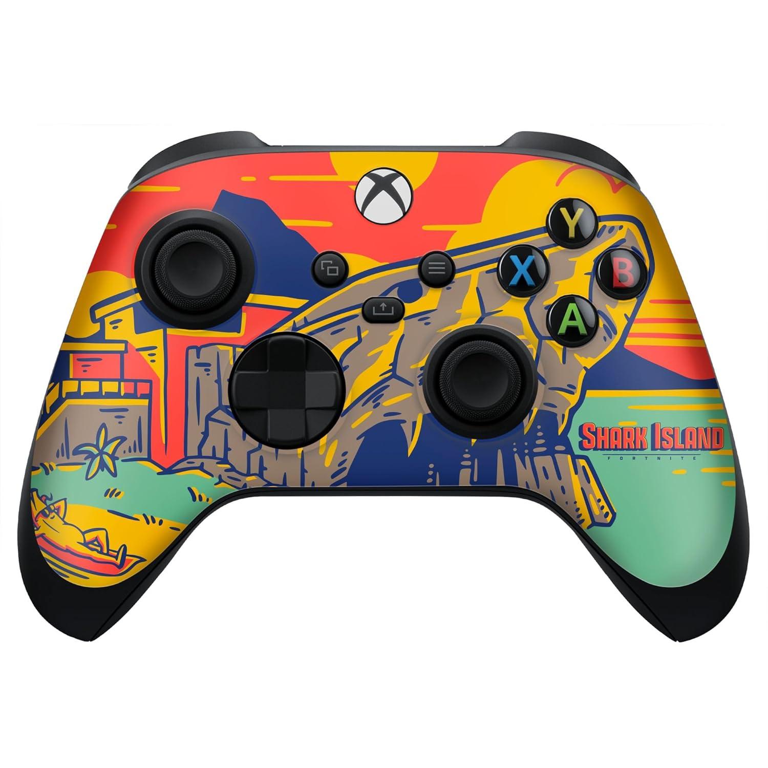 imageRazer Fortnite Console Skin Xbox Series S  Full Wrap  Premium 3M Cast Vinyl  Scratch Protection  Unique Designs ampamp Finishes  Easy Application  Battle BusShark Island