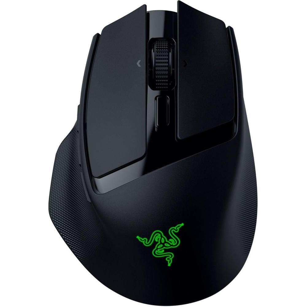 imageRazer Basilisk Mobile Portable Ergonomic Wireless Gaming Mouse 10 Programmable Controls HyperScroll  Optical Switches Gen3  Long Battery Life  AI Prompt  24 GHz Bluetooth USB C