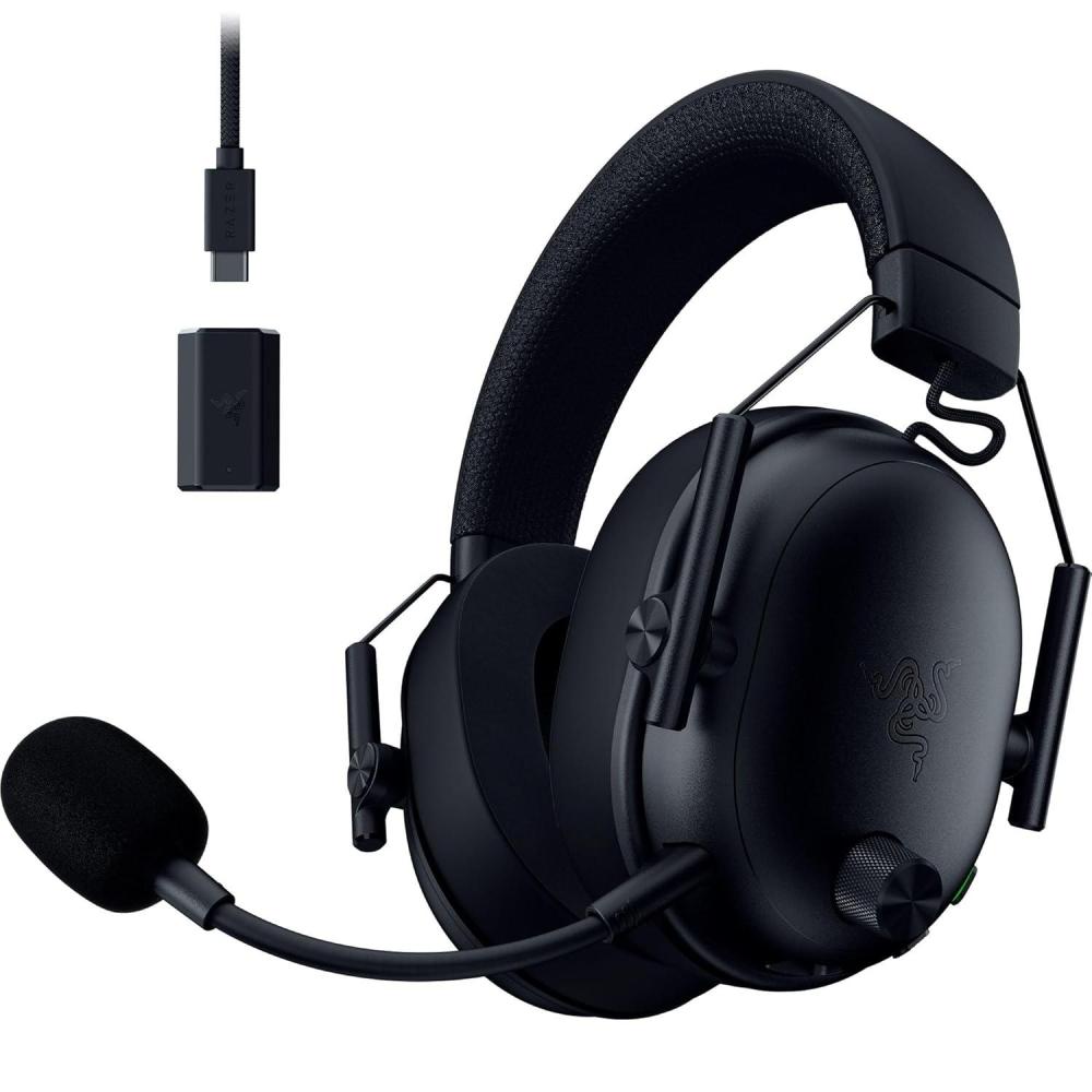 imageRazer BlackShark V3 Wireless Gaming Headset for PC 50mm Drivers  Super Wideband Mic  24 GHz Bluetooth USB  Works with Mac PS5 Nintendo Switch Smartphone  70 Hr Battery  Black