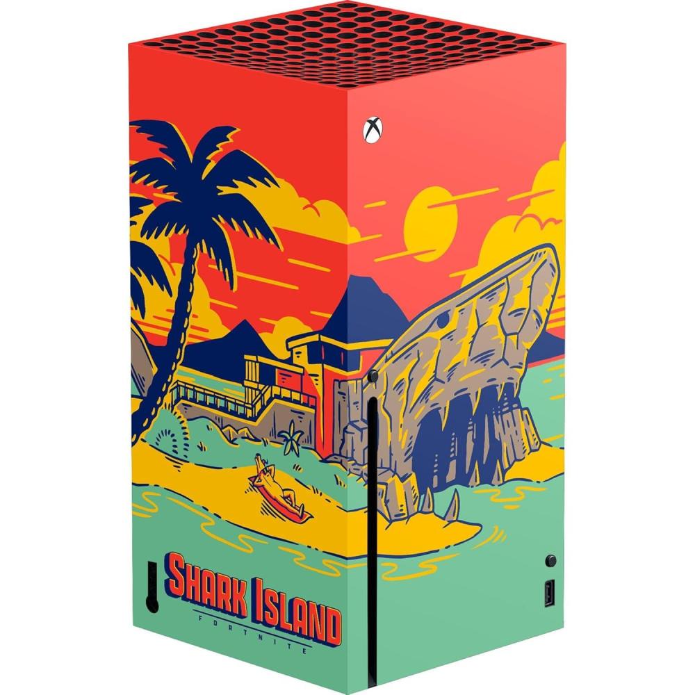 imageRazer Fortnite Console Skin Xbox Series X  Full Wrap  Premium 3M Cast Vinyl  Scratch Protection  Unique Designs ampamp Finishes  Easy Application  DJ YonderShark Island