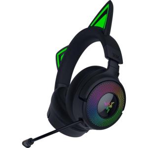 imageRazer Kraken Kitty V3 Pro Wireless RGB Gaming Headset Chroma RGB Kitty Ears  24 GHz Bluetooth 53 USB A  Super Wideband Mic  40mm Drivers  THX Spatial Audio  Comfortable Ear Cushions  Black