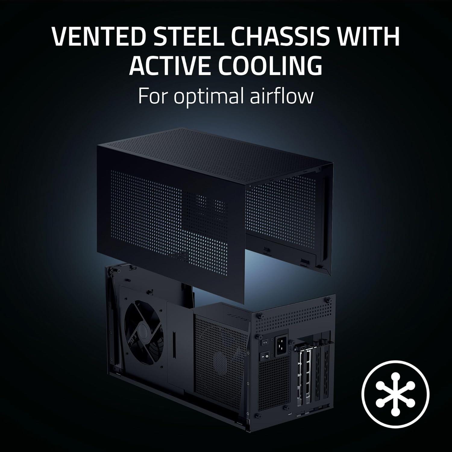 imageRazer Core X V2 External Graphics Enclosure eGPU Compatible with Windows 11 Thunderbolt 45 and USB 4 Laptops ampamp Devices  4 Slot Wide NVIDIAAMD Graphics Cards PCIe 40 Support  140W PD via USB C