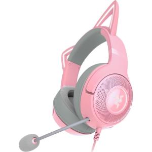 imageRazer Kraken Kitty V2 USB Wired Headset Gengar Spikes  Stream Reactive Lighting  HyperClear Cardioid Mic  40 mm Drivers  71 Surround Sound  Comfortable Ear Cushions  Pokemon Gengar EditionQuartz Pink