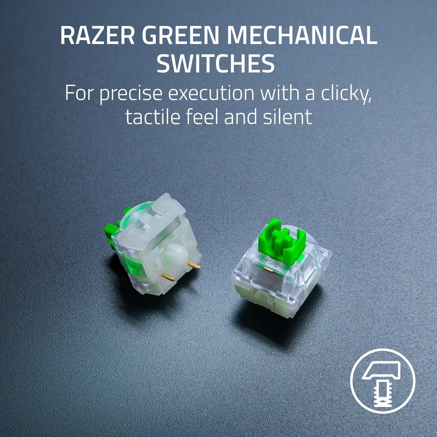 imageRazer BlackWidow V4 X Mechanical Gaming Keyboard Green Switches Tactile ampamp Clicky  6 Macro Keys  Chroma RGB  Doubleshot ABS Keycaps  Sound Dampening ampamp Stabilizers  Zenless Zone Zero Edition