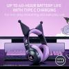 imageRazer Kraken Kitty V2 BT Wireless RGB Headset Chroma RGB Kitty Ears ampamp Earcups  Bluetooth 5240 mm Drivers  NoiseCancelling Mics  Lightweight  40 Hr Battery wType C Charging  Kuromi Edition