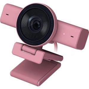 image:imageRazer Kiyo V2 Streaming Webcam 4K 30 FPS 1080p 60 FPS  AI Powered AutoFraming  Builtin Microphone  Ultrawide Angle Lens  Privacy Cover  Works with OBS Xsplit Discord Zoom Teams  WhitePink
