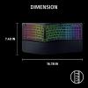 image:imageRazer Pro Type Ergo Wireless Split Ergonomic RGB Keyboard  Adjustable Tilt Wrist Rest Natural Typing Multi Device Connectivity 24 GHz Bluetooth USB Type C WindowsMac Compatible  Black