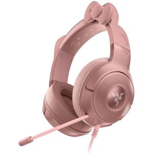 image:imageRazer Kraken Kitty V2  USB Wired Gaming Headset with Hello Kitty Ears Chroma RGB Stream Reactive Lighting HyperClear Cardioid Mic Triforce 40mm Drivers 71 Surround  Rose Gold