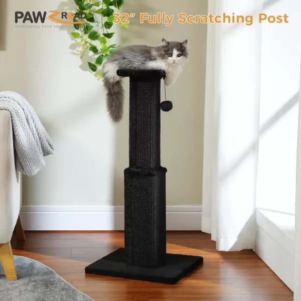 PAWZ Road 32quot Cats Ultimate Scratching PostBeigeBlack