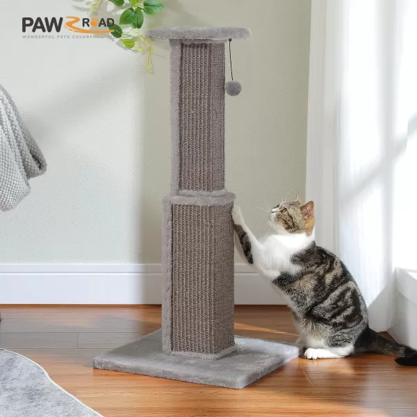 PAWZ Road 32quot Cats Ultimate Scratching PostBeigeGrey