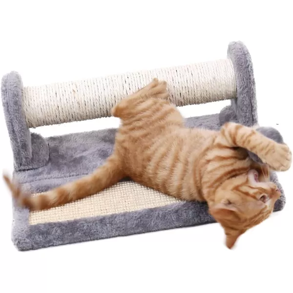 PAWZ Road Cat Scratching Post Bed Featuring with Soft Perch SisalCovered Scratch Posts and Pads with Play Ball Great for Kittens and CatsCat Post