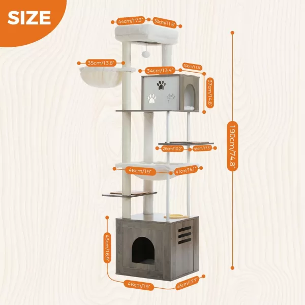 PAWZ Road Cat Tree 35 Inches Wooden Cat Tower with Double Condos Spacious Perch Fully Wrapped Scratching Sisal Posts and Replaceable Dangling BallsWalnutWooden Walnut