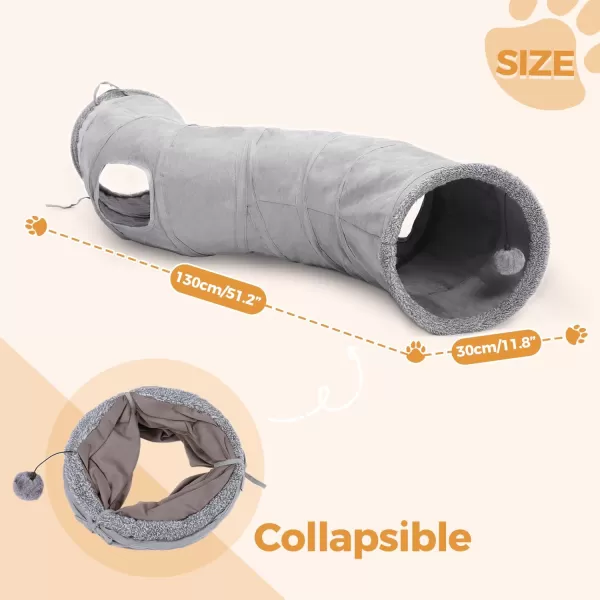 PAWZ Road Cat Tunnel Collapsible S Shape Cat Play Tube 105 Inches in DiameterS Shape