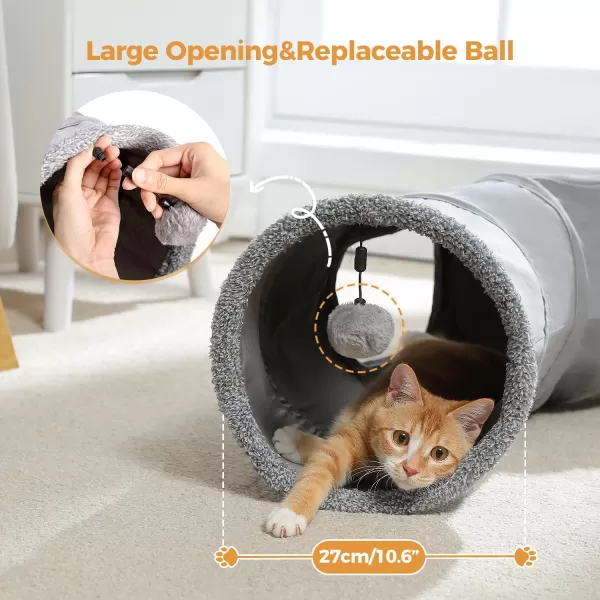 PAWZ Road Cat Tunnel Collapsible S Shape Cat Play Tube 105 Inches in DiameterS Shape