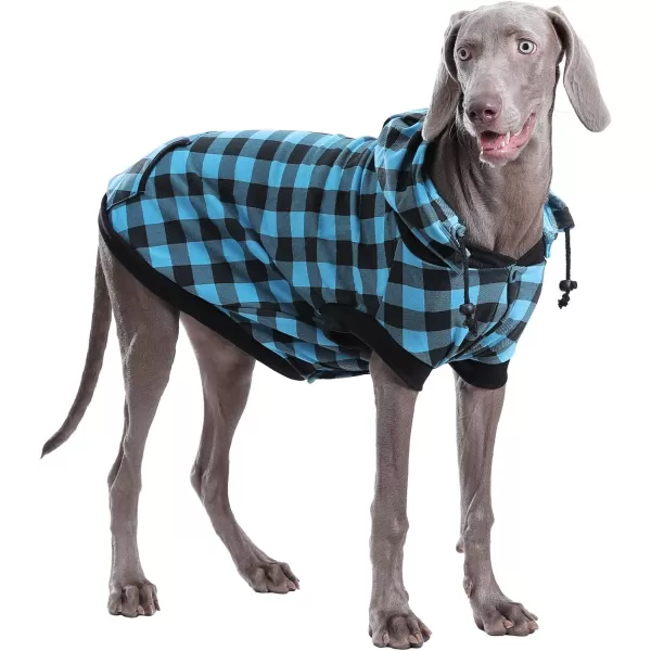 PAWZ Road Dog Coat Plaid Dog Sweater British Style Dog Vest Windproof Dog Jacket Dog Winter Clothes for Small Medium Large Dogs Red SmallBlue