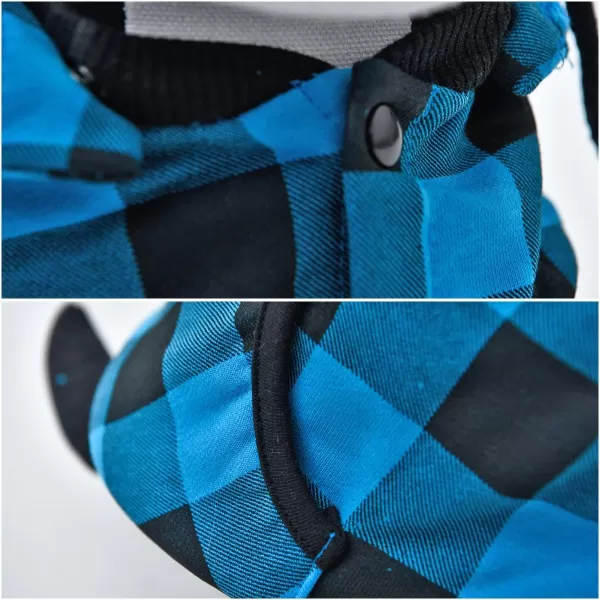 PAWZ Road Dog Coat Plaid Dog Sweater British Style Dog Vest Windproof Dog Jacket Dog Winter Clothes for Small Medium Large Dogs Red SmallBlue