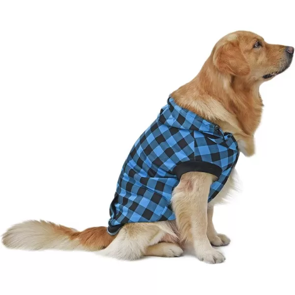 PAWZ Road Dog Coat Plaid Dog Sweater British Style Dog Vest Windproof Dog Jacket Dog Winter Clothes for Small Medium Large Dogs Red SmallBlue