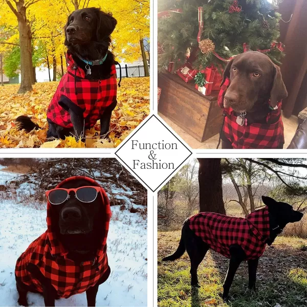 PAWZ Road Dog Coat Plaid Dog Sweater British Style Dog Vest Windproof Dog Jacket Dog Winter Clothes for Small Medium Large Dogs Red SmallRed