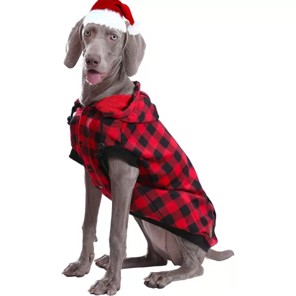 PAWZ Road Dog Coat Plaid Dog Sweater British Style Dog Vest Windproof Dog Jacket Dog Winter Clothes for Small Medium Large Dogs Red SmallRed