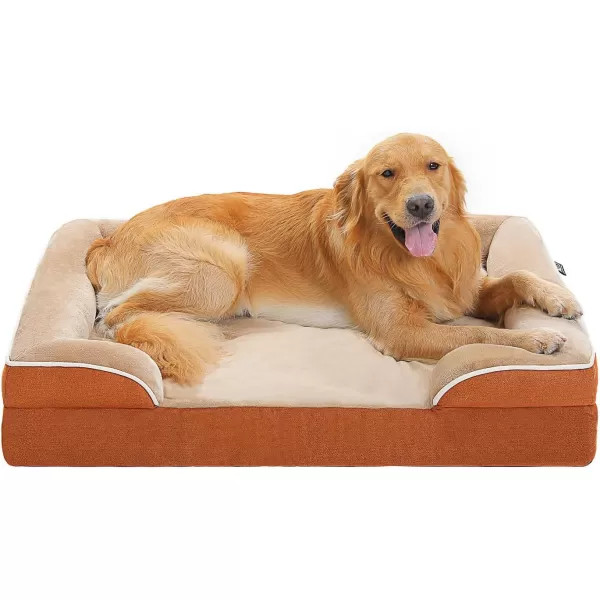 PAWZ Road Orthopedic Dog Bed Bolster Small Dog Bed for Small Dogs with Memory Foam2Layer Waterproof Cover and NonSlip Bottom for Small Medium and Large DogBlueSmallKhaki