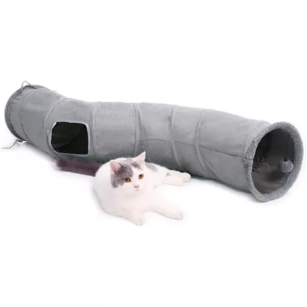 PAWZ Road Cat Tunnel Collapsible S Shape Cat Play Tube 105 Inches in DiameterS Shape