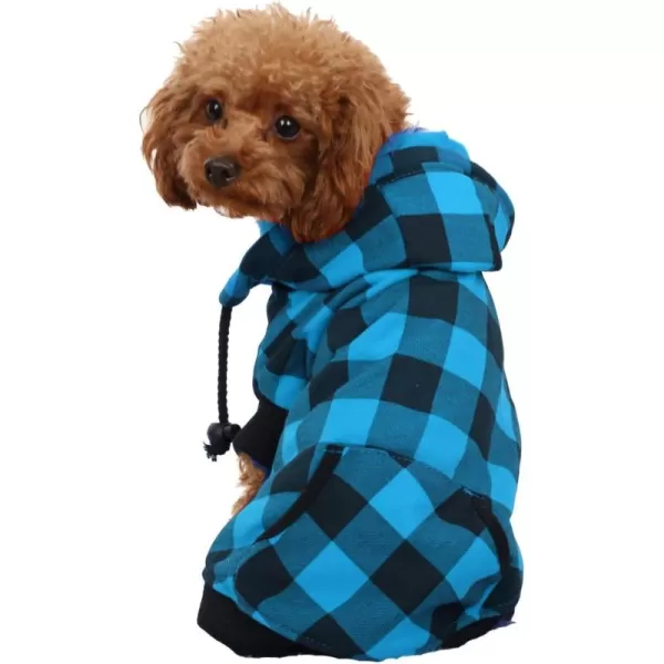 PAWZ Road Dog Coat Plaid Dog Sweater British Style Dog Vest Windproof Dog Jacket Dog Winter Clothes for Small Medium Large Dogs Red SmallBlue