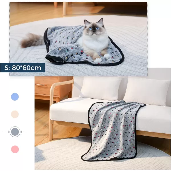 PAWZ Road Dog Blanket Soft Fleece Pet Blanket Washable Cat Blanket for Couch Blanket Beige MediumMixed