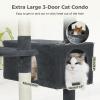 imagePAWZ Road 72 Inches Cat Tree for Indoor Cats Large Adults Tall Cat Tower with Large Mental Hammock7 SisalCovered Scratching Posts 2 Padded Perches Condos and Basket Charcoal GrayCharcoal Gray