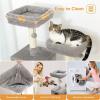 imagePAWZ Road 72 Inches Cat Tree for Indoor Cats Large Adults Tall Cat Tower with Large Mental Hammock7 SisalCovered Scratching Posts 2 Padded Perches Condos and Basket Charcoal GrayGray