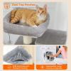 imagePAWZ Road 72 Inches Cat Tree for Indoor Cats Large Adults Tall Cat Tower with Large Mental Hammock7 SisalCovered Scratching Posts 2 Padded Perches Condos and Basket Charcoal GrayGray