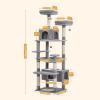 imagePAWZ Road 72 Inches Large Cat Tree Bundle with Long Plush Cat Tunnel Bed