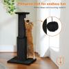 imagePAWZ Road Carpet Cat Scratching Post 32 Tall Scratching Post for Indoor Cats Adults Ultimate Scratch Post with Carpet Large Base and Removable Dangling Ball GreenDark Black