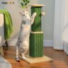 imagePAWZ Road Carpet Cat Scratching Post 32 Tall Scratching Post for Indoor Cats Adults Ultimate Scratch Post with Carpet Large Base and Removable Dangling Ball GreenGreen