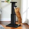 imagePAWZ Road Carpet Cat Scratching Post 32 Tall Scratching Post for Indoor Cats Adults Ultimate Scratch Post with Carpet Large Base and Removable Dangling Ball GreenDark Black