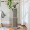 imagePAWZ Road Carpet Cat Scratching Post 32 Tall Scratching Post for Indoor Cats Adults Ultimate Scratch Post with Carpet Large Base and Removable Dangling Ball GreenGrey