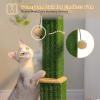 imagePAWZ Road Carpet Cat Scratching Post 32 Tall Scratching Post for Indoor Cats Adults Ultimate Scratch Post with Carpet Large Base and Removable Dangling Ball GreenGreen