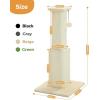 imagePAWZ Road Carpet Cat Scratching Post 32 Tall Scratching Post for Indoor Cats Adults Ultimate Scratch Post with Carpet Large Base and Removable Dangling Ball GreenBeige