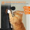 imagePAWZ Road Carpet Cat Scratching Post 32 Tall Scratching Post for Indoor Cats Adults Ultimate Scratch Post with Carpet Large Base and Removable Dangling Ball GreenDark Black