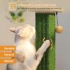 imagePAWZ Road Carpet Cat Scratching Post 32 Tall Scratching Post for Indoor Cats Adults Ultimate Scratch Post with Carpet Large Base and Removable Dangling Ball GreenGreen