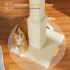 imagePAWZ Road Carpet Cat Scratching Post 32 Tall Scratching Post for Indoor Cats Adults Ultimate Scratch Post with Carpet Large Base and Removable Dangling Ball GreenBeige