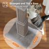 imagePAWZ Road Carpet Cat Scratching Post 32 Tall Scratching Post for Indoor Cats Adults Ultimate Scratch Post with Carpet Large Base and Removable Dangling Ball GreenGrey