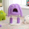 imagePAWZ Road CartoonThemed Cat Tree 2 in 1 Modern Cat Tree Tower with 2 Large Cat Condos 3Level Robot Artistic Modeling Cat Furniture Tree for Indoor Cats 43quot BluePurple