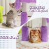 imagePAWZ Road CartoonThemed Cat Tree 2 in 1 Modern Cat Tree Tower with 2 Large Cat Condos 3Level Robot Artistic Modeling Cat Furniture Tree for Indoor Cats 43quot BluePurple
