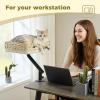 imagePAWZ Road Cat Desk Bed for Indoor Cats Wicker Cat Bed for Desk Supports Up to 50 lbs 360 Rotation ampamp Adjustable Soft Plush Cats Hammock for Desktop WhiteBeige