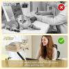 imagePAWZ Road Cat Desk Bed for Indoor Cats Wicker Cat Bed for Desk Supports Up to 50 lbs 360 Rotation ampamp Adjustable Soft Plush Cats Hammock for Desktop WhiteBeige