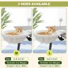 imagePAWZ Road Cat Desk Bed for Indoor Cats Wicker Cat Bed for Desk Supports Up to 50 lbs 360 Rotation ampamp Adjustable Soft Plush Cats Hammock for Desktop WhiteBeige