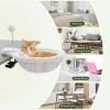 imagePAWZ Road Cat Desk Bed for Indoor Cats Wicker Cat Bed for Desk Supports Up to 50 lbs 360 Rotation ampamp Adjustable Soft Plush Cats Hammock for Desktop WhiteBeige