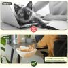 imagePAWZ Road Cat Desk Bed for Indoor Cats Wicker Cat Bed for Desk Supports Up to 50 lbs 360 Rotation ampamp Adjustable Soft Plush Cats Hammock for Desktop WhiteBeige