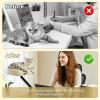 imagePAWZ Road Cat Desk Bed for Indoor Cats Wicker Cat Bed for Desk Supports Up to 50 lbs 360 Rotation ampamp Adjustable Soft Plush Cats Hammock for Desktop WhiteBeige