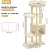 imagePAWZ Road Large Cat Tree 73 Inches Tall Cat Tower with 1 Large Padded Perch2 Spacious Hammocks8 Long Scratching Posts XL Plush Cat Condo for Indoor Adult CatsBeigeBeige